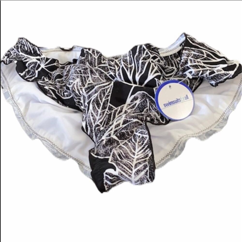 SWIMSUITS FOR ALL BLACK RUFFLE BRIEF - Picture 6 of 7